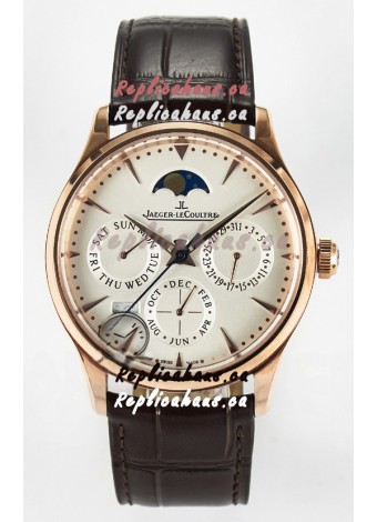 Jaeger LeCoultre Super Clone Master Ultra-Thin Perpetual Calendar White Dial Watch