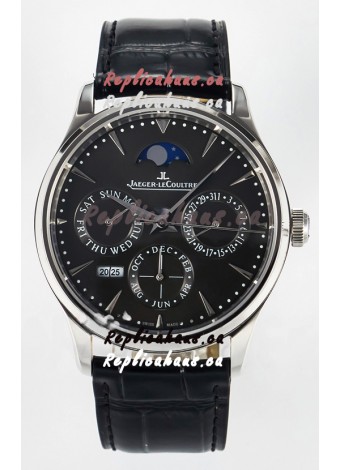 Jaeger LeCoultre Super Clone Master Ultra-Thin Perpetual Calendar Grey Dial Watch