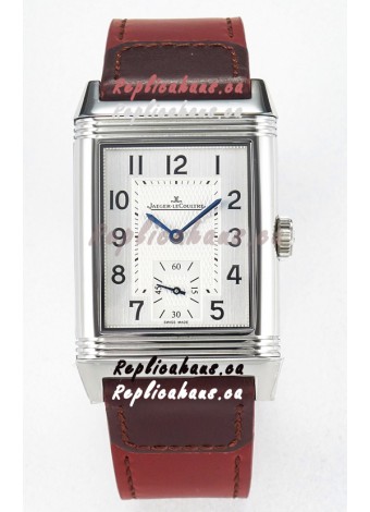 Jaeger-LeCoultre Reverso Super Clone DuoFace Black/White Steel Replica Watch 