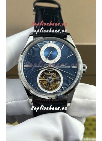 Jaeger LeCoultre Master Ultra-Thin Tourbillon Blue Dial Stainless Steel Casing