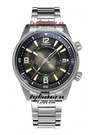 Jaeger LeCoultre Polaris Date Green Dial Steel Strap 1:1 Mirror Replica Watch 42MM
