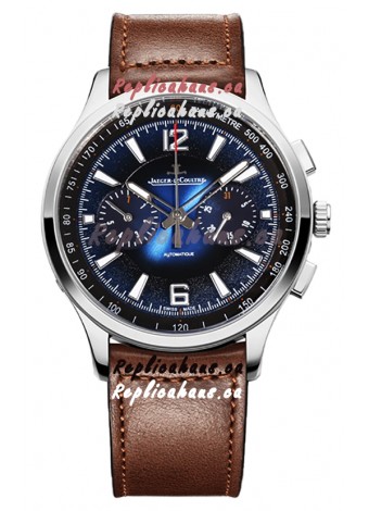Jaeger LeCoultre Polaris Q9028181 Chronograph Blue Dial Swiss Replica Watch 