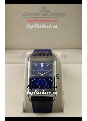 Jaeger-LeCoultre Reverso DuoFace Steel Casing Watch Blue Dial in Swiss Automatic Movement