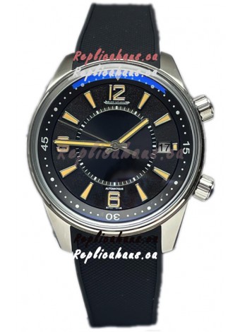 Jaeger LeCoultre Polaris Date Black Dial Rubber Strap 1:1 Mirror Replica Watch 42MM