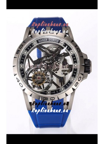 Roger Dubuis Excalibur Spider Flying Tourbillon Skeleton Titanium Casing 45MM 1:1 Mirror Swiss Watch