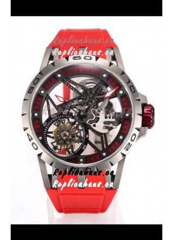 Roger Dubuis Excalibur Spider Flying Tourbillon Skeleton Titanium Casing 45MM 1:1 Mirror Swiss Watch