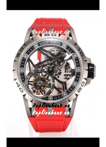 Roger Dubuis Excalibur Spider Flying Tourbillon Skeleton Titanium Casing 45MM 1:1 Mirror Swiss Watch