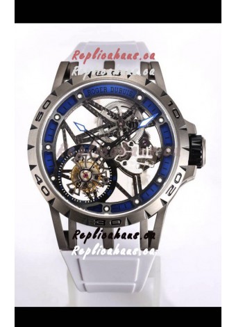 Roger Dubuis Excalibur Spider Flying Tourbillon Skeleton Titanium Casing 45MM 1:1 Mirror Swiss Watch