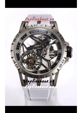 Roger Dubuis Excalibur Spider Flying Tourbillon Skeleton Titanium Casing 45MM 1:1 Mirror Swiss Watch