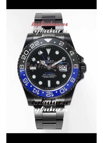 Rolex GMT Masters II REF.126710BLRO Batman BLAKEN Swiss Replica - 904L Steel in DLC Coating