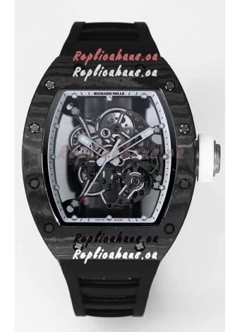 Richard Mille RM055 Black Carbon Casing 1:1 Superclone Genuine Tourbillon Watch 