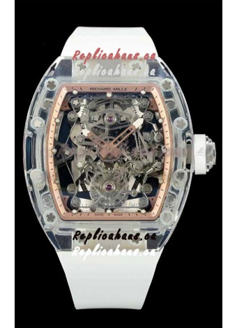 Richard Mille Super Clone 56-01 Transparent Sapphires Casing with Genuine Tourbillon Watch