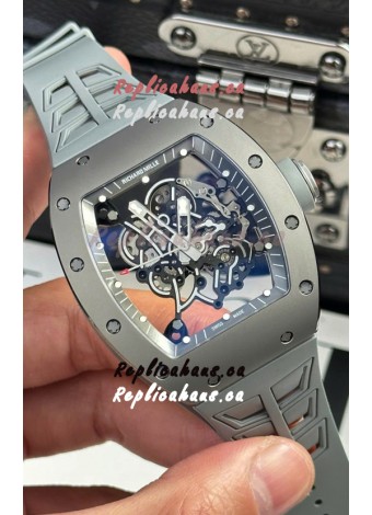 Richard Mille Super Clone RM055 Ceramic/Titanium Grey Casing with Genuine Tourbillon Watch 