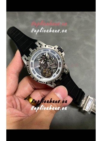 Roger Dubuis Super Clone Excalibur Spider Flying Tourbillon Skeleton Titanium Casing 45MM