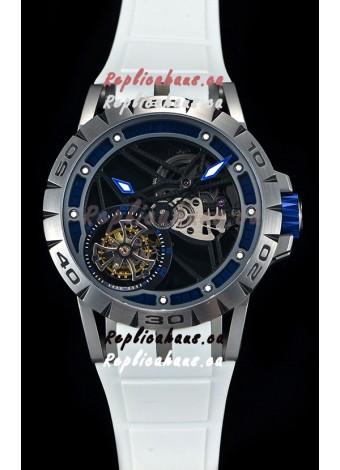 Roger Dubuis Excalibur Spider Flying Tourbillon Skeleton Titanium Casing 1:1 Mirror Swiss Watch