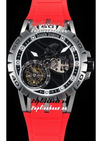 Roger Dubuis Excalibur Spider Flying Tourbillon Skeleton Titanium Casing 1:1 Mirror Swiss Watch