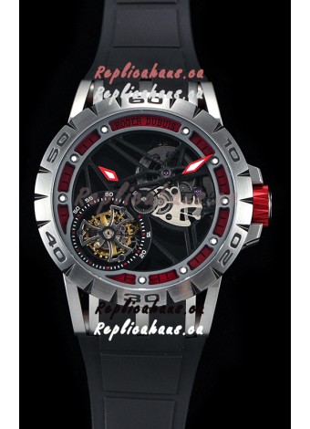 Roger Dubuis Excalibur Spider Flying Tourbillon Skeleton Titanium Casing 1:1 Mirror Swiss Watch