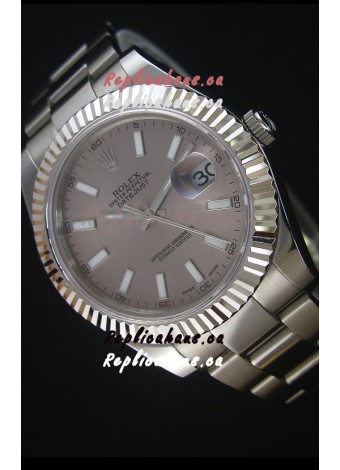 Rolex Datejust Japanese Replica Watch - Grey Dial in 41MM with Oyster Strap