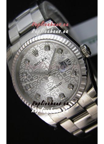 Rolex Datejust Japanese Replica Watch - Silver Dial in 36MM with Oyster Strap