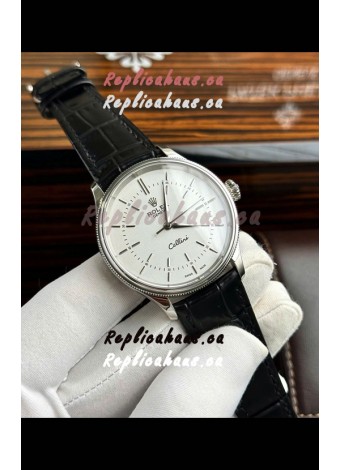 Rolex Cellini Date Ref#50505 Replica 1:1 Mirror 904L Steel White Dial Watch 