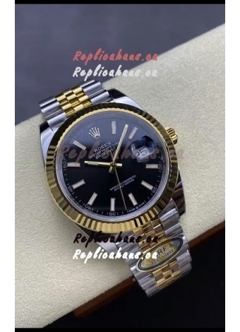 Rolex Datejust M126333 41MM ETA3235 72 Hours Power Black Dial Jubilee 1:1 Mirror Replica Yellow Gold 904L Steel