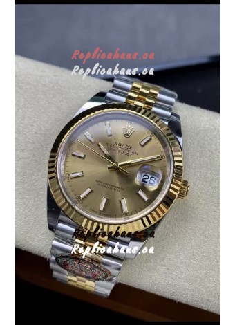 Rolex Datejust 126333 41MM Cal.3235 Swiss 1:1 Mirror Replica Watch in 904L Gold Dial