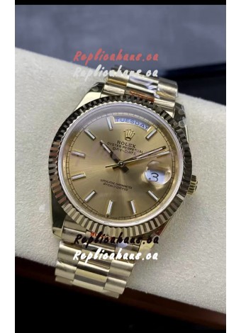 Rolex Day Date Presidential 18K Rose Gold Watch 40MM - Gold Dial 1:1 Mirror Quality