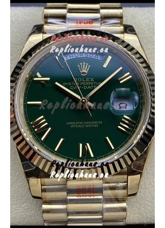 Rolex Day Date Presidential 18K Rose Gold Watch 40MM - Olive Green Dial 1:1 Mirror Quality