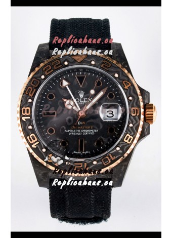 Rolex GMT Masters II Super Clone DiW Edition Swiss Replica Lightweight Carbon Casing Watch 