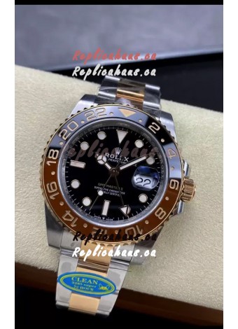 Rolex GMT Masters II M126711CHNR-0002 Everose Two Tone Gold Swiss Replica 1:1 Mirror Watch
