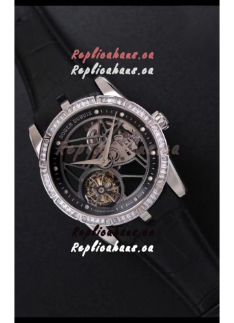 Roger Dubuis Excalibur Spider Flying Tourbillon Skeleton Titanium Casing 1:1 Mirror Swiss Watch