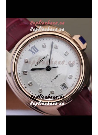 Cle De Cartier Automatic Swiss Replica Watch in Rose Gold Casing - 35MM