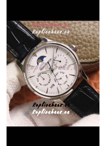 Jaeger LeCoultre Master Ultra-Thin Perpetual Calendar White Dial Swiss Replica Watch 