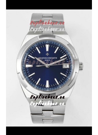 Vacheron Constantin Overseas 1:1 Mirror Swiss Replica Watch in Steel Blue Dial 