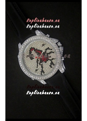 Five Time Zones J&C Clone Watch in Full Diamonds