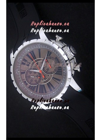 Roger Dubius Excalibur Chronoexcel Swiss Watch in Brown Dial