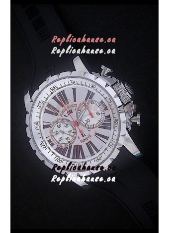 Roger Dubius Excalibur Chronoexcel Swiss Watch in White Dial