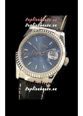 Rolex Datejust Mens Japanese Replica Watch in Blue Dial
