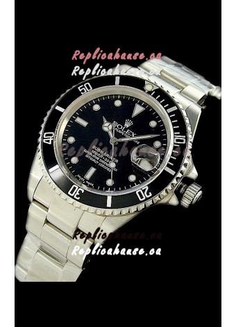 Rolex Submariner Oyster Perpetual Japanese Replica Watch in Black