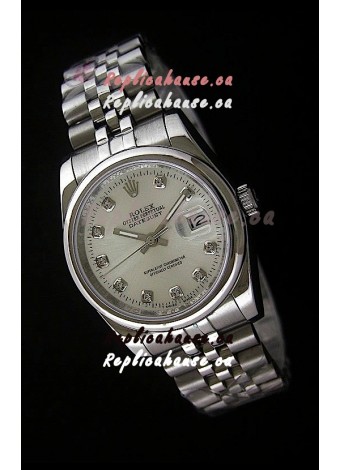 Rolex Datejust Mens Japanese Replica Watch in White Dial