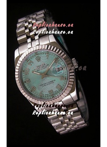 Rolex Datejust Mens Japanese Replica Watch in Light Blue Dial