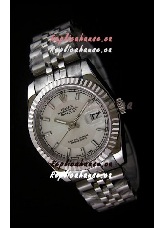 Rolex Datejust Mens Japanese Replica Watch in White Dial