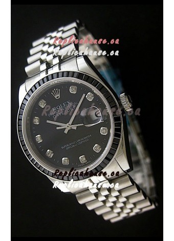 Rolex Datejust Japanese Replica Automatic Watch in Black Dial