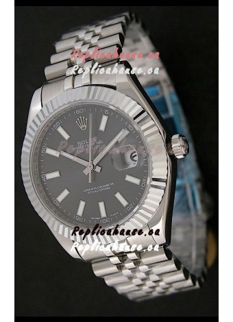 Rolex Datejust Japanese Replica Watch in Grey Dial