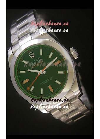 Rolex Oyster Perpetual Milgauss Swiss Replica Watch in Black Dial
