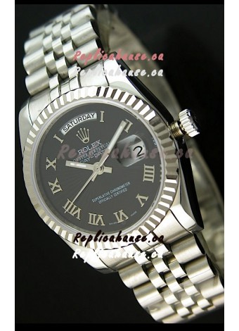 Rolex Replica Datejust Mens Japanese Watch in Black Dial - 41MM