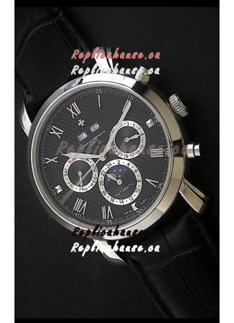 Vacheron Constantin Perpetual Calendar Japanese Watch in Black Dial