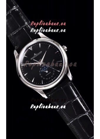 Jaeger LeCoultre Master Ultra Thin Moon Stainless Steel 1:1 Mirror Replica Watch 