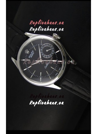 Rolex Cellini Date 50519 Swiss Replica Watch in Black Dial 