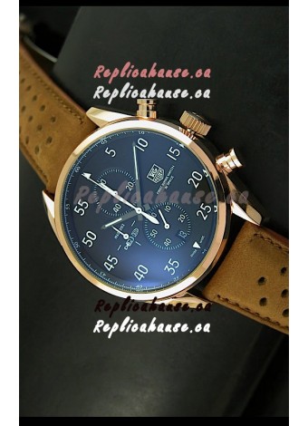 Tag Heuer Carrera 1887 SpaceEX Edition Japanese Quartz Watch in Pink Gold